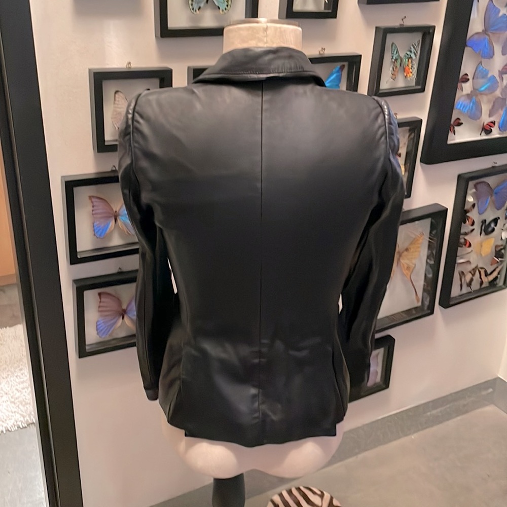 Vintage Balenciaga black leather jacket size 38 - Picture 6 of 16